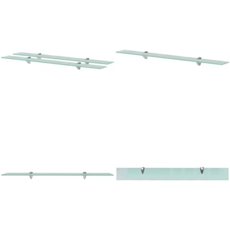 Mensole Galleggianti 2 pz in Vetro 90x10 cm 8 mm - Mensola galleggiante - Scaffale in vetro