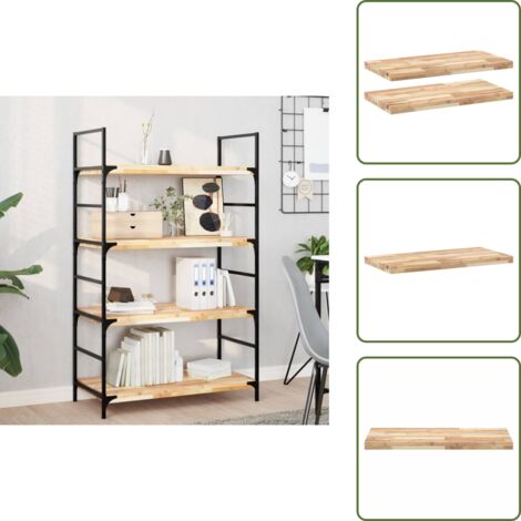 Mensole in acacia - vidaXL Mensole da Parete 2 pz 100x40x4 cm Legno Acacia Non Trattato - Scaffale galleggiante