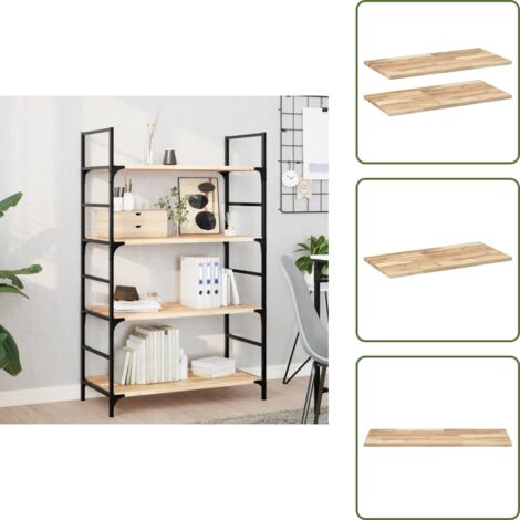 Mensole in acacia - vidaXL Mensole da Parete 2 pz 60x40x2 cm Legno Acacia Non Trattato - Scaffale galleggiante