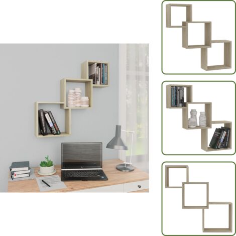 Mensole in legno - vidaXL Mensole a Muro Cubiche in Rovere Sonoma 68x15x68cm Truciolato - Mensole in rovere