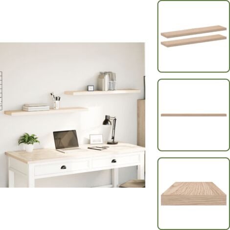 Mensole in truciolato - vidaXL Mensole Pensili 2 pz 110x23,5x4 cm in Truciolato - Stoccaggio efficiente