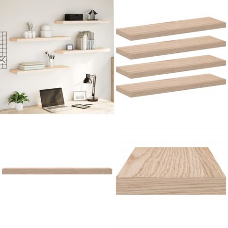 Mensole Pensili 4 pz 80x23,5x4 cm in Truciolato - Scaffale a parete - Truciolato