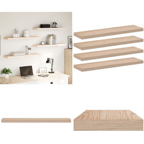 Mensole Pensili 4 pz 90x23,5x4 cm in Truciolato - Scaffale a parete - Stoccaggio in parete