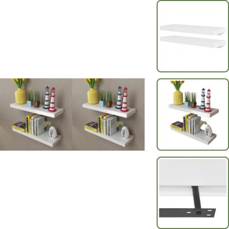 Mensole per arredamento - vidaXL Mensole a Parete 4 pz Bianche 60 cm - Mensole per riporre oggetti