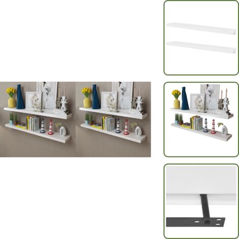 Mensole per casa - vidaXL Mensole a Parete 4 pz Bianco 120 cm - Mensole per arredamento