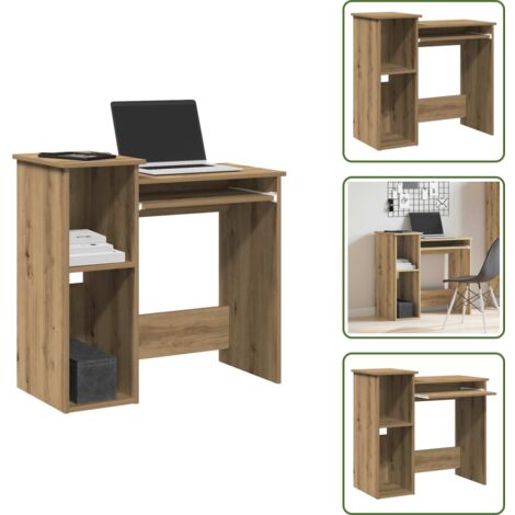 Mensole per scrivania - vidaXL Scrivania Mensole Rovere Artigianale 84x40x78 cm Truciolato - Archiviazione per scrivania