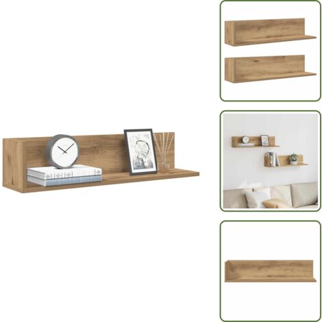 Mensole per soggiorno - vidaXL Mensole da Parete 2 pz Artigianale 75x16,5x16,5cm in Truciolato - Mensole per camera da letto