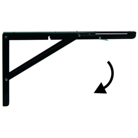 Mensole robuste pieghevoli nere - Colore: Nero - Misure: cm 40x22h