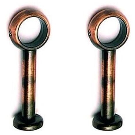 MENSOLINA LUNGA ANTICATA - cm.4 RAME SPAZZOLATO PER TUBO MM 10 --CA  516  PZ 2