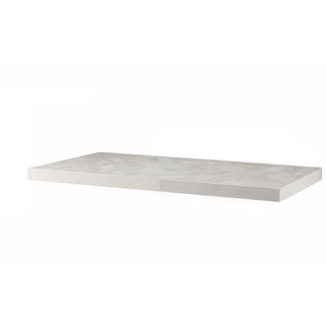 Mensolone bagno sospeso 80 cm NINFA per lavabo in legno Grigio spatolato