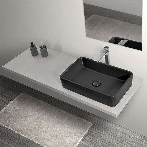 Mensolone sospeso 140 cm per lavabi da appoggio color grigio nuvola serie Master