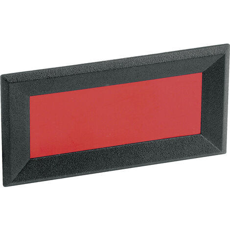 Mentor 2656.8422 Frontrahmen   Schwarz, Rot  (B x H x T) 64 x 28 x 2.3 mm ABS