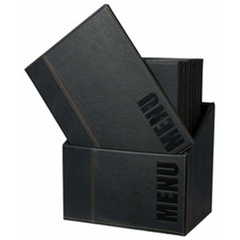 Image of Securit - Menu- Box con 20 menu in formato A4 bordeaux Trendy con 1 inserto doppio