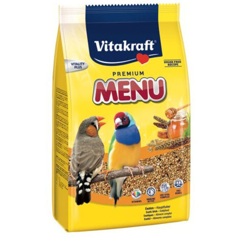 Menu premium cibo esotico uccelli vitakraft - 500 grammi