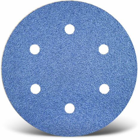 MENZER Blue Klett-Schleifscheiben, 150 mm, 6-Loch, f. Exzenterschleifer, Zirkonkorund (25 Stk.) K120