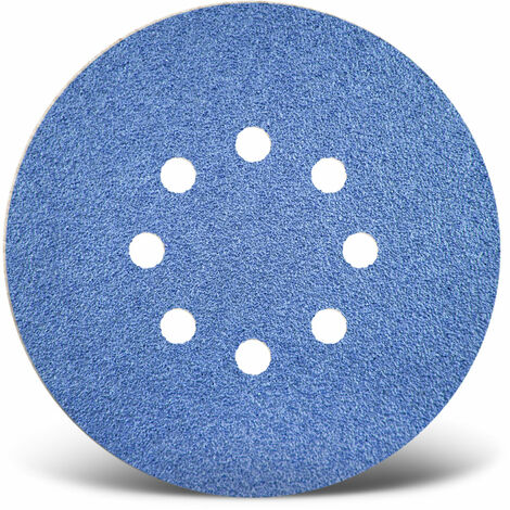 MENZER Blue Klett-Schleifscheiben, 150 mm, 8-Loch, f. Exzenterschleifer, Zirkonkorund (25 Stk.) K60