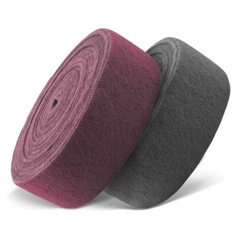 MENZER Fleece Rouleau abrasif non tissé, 115 mm x 10 m, p. Cales à poncer, Non-tissé (Lot de 1), moyen (env. G 120)
