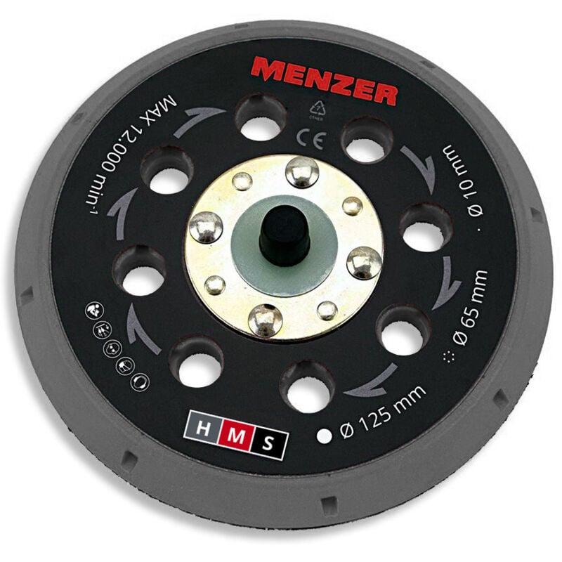 Plateau de Ponçage à Perforations Multiples 125 mm Hard pour ets 125 - Menzer