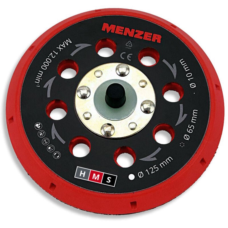 Plateau de Ponçage à Perforations Multiples 125 mm Medium pour ets 125 - Menzer