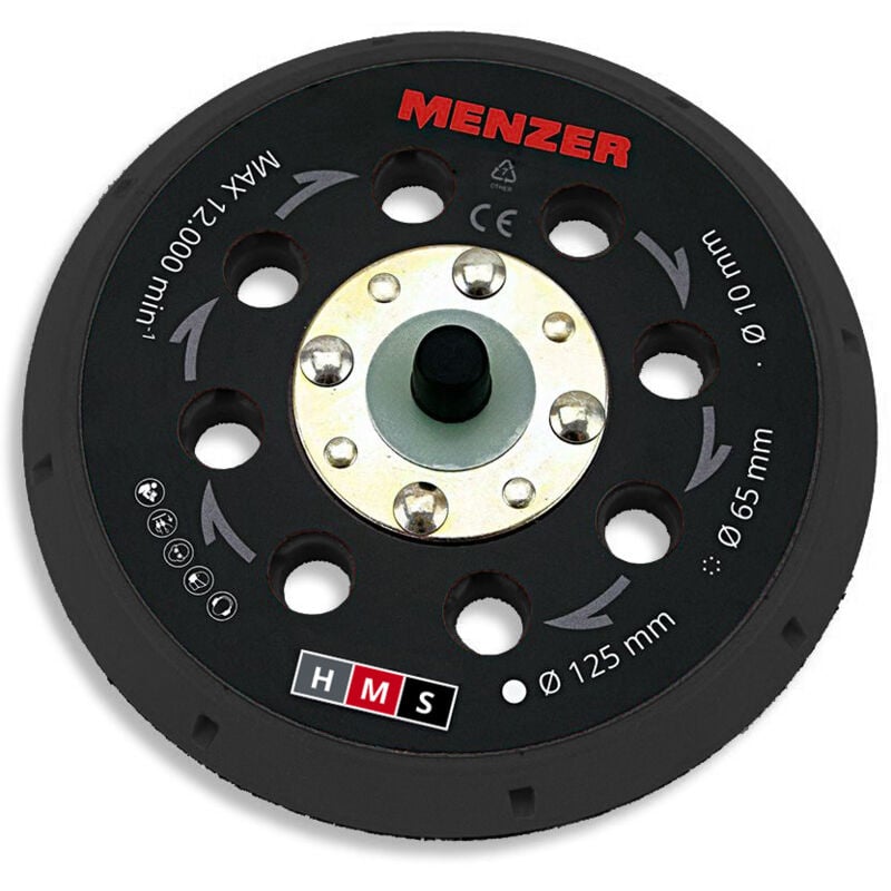 Plateau de Ponçage à Perforations Multiples 125 mm Soft pour ets 125 - Menzer
