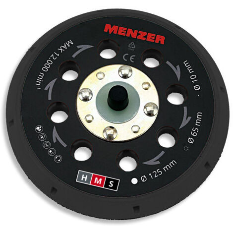 MENZER Plateau de Ponçage à Perforations Multiples 125 mm Soft pour MENZER ETS 125