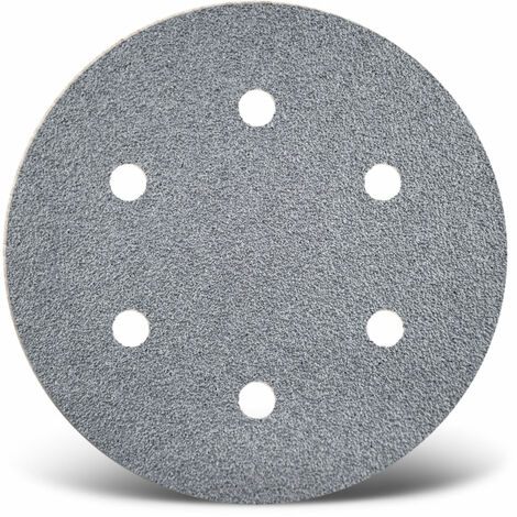 MENZER Platinum Dischi abrasivi velcrati, 150 mm, 6 fori, p. Levigatrici rotorbitali, Corindone semi-friabile (50 Pz.) G80