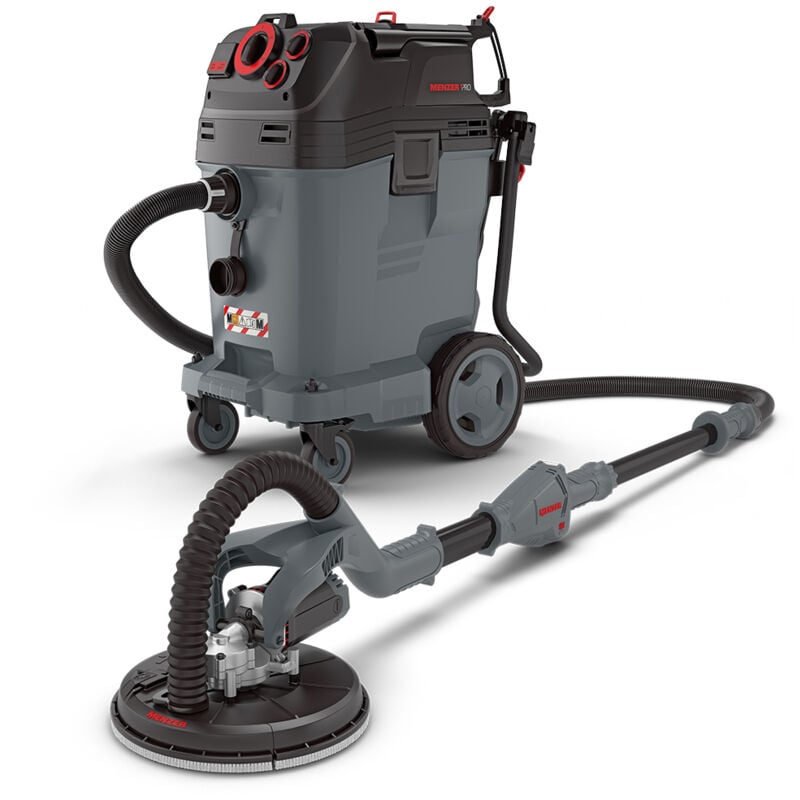 Ponceuse Girafe lhs 225 & Aspirateur de Sécurité vcm 550 pro, avec Kit d'Abrasifs - Menzer