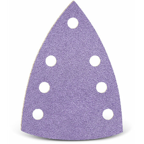 MENZER Purple HD Carte abrasive velcrate, 150 x 100 mm, 7 fori, p. Levigatrici a delta, Miscela di ceramica (50 Pz.) G150