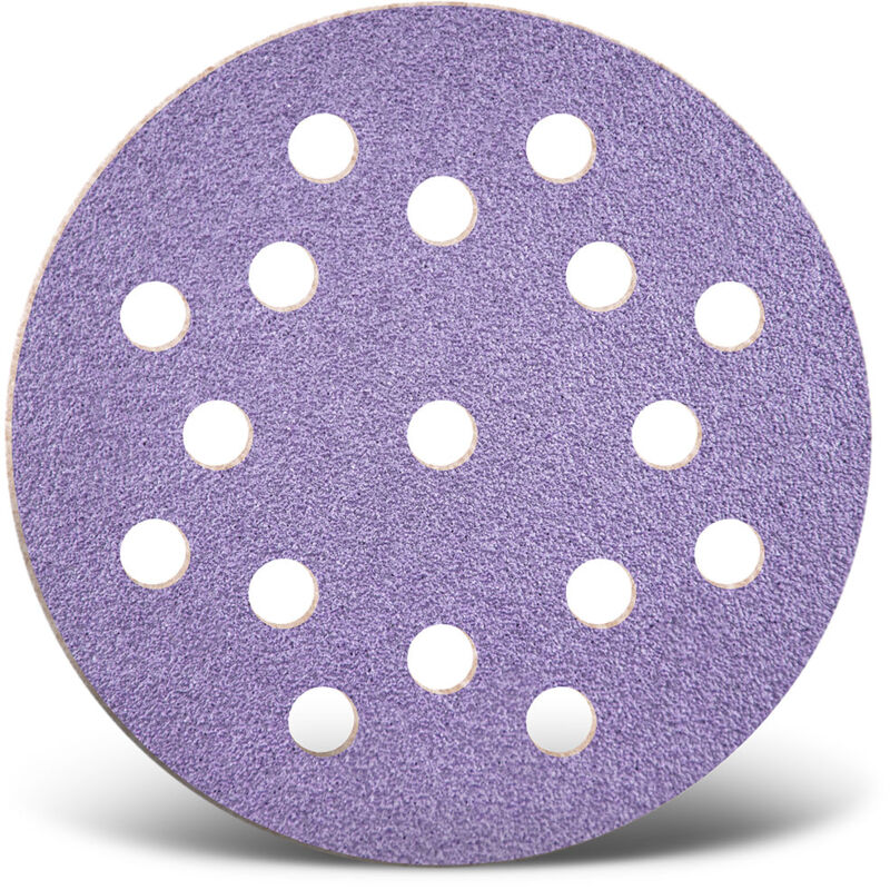 Menzer - Purple hd Disques abrasifs auto-agrippants, 125 mm, 17 trous, p. Ponceuses excentriques, Mix céramique (Lot de 50) G150