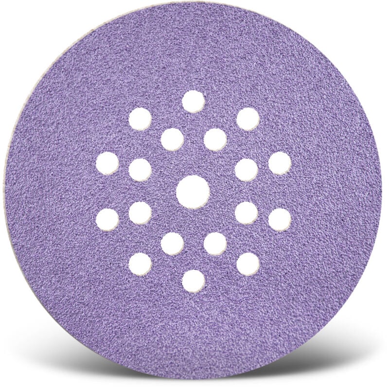 Purple hd Disques abrasifs auto-agrippants, 225 mm, 19 trous, p. Ponceuses à plâtre, Mix céramique (Lot de 25) G40 - Menzer
