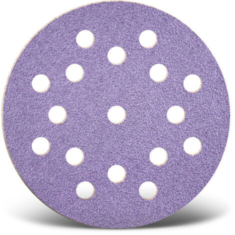 MENZER Purple HD Klett-Schleifscheiben, 125 mm, 17-Loch, f. Exzenterschleifer, Keramik-Mix (50 Stk.) K320