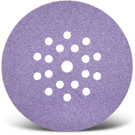 MENZER Purple HD Klett-Schleifscheiben, 225 mm, 19-Loch, f. Trockenbauschleifer, Keramik-Mix (25 Stk.) K320