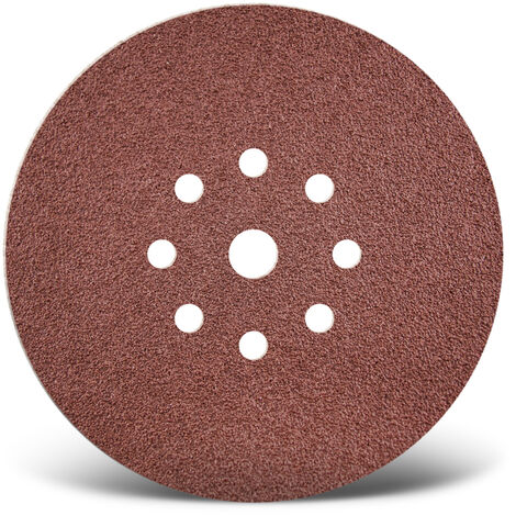 MENZER Red Disques abrasifs auto-agrippants, 225 mm, 9 trous, p. Ponceuses à plâtre, Corindon normal (Lot de 10) G36