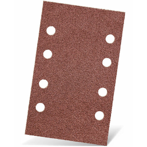 MENZER Red Klett-Schleifblätter, 133 x 80 mm, 8-Loch, f. Schwingschleifer, Normalkorund (50 Stk.) K100