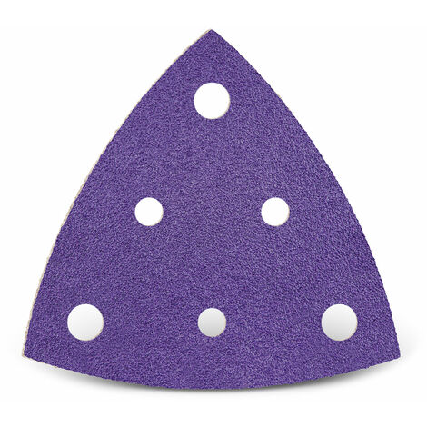 MENZER Titanium HD Carte abrasive velcrate, 82 mm, 6 fori, p. Levigatrici a delta, Miscela di ceramica (50 Pz.) G320