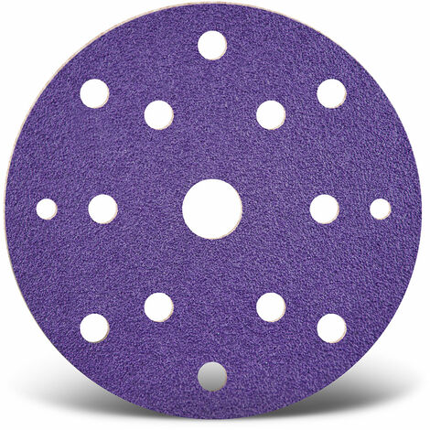 MENZER Titanium HD Dischi abrasivi velcrati, 150 mm, 15 fori, p. Levigatrici rotorbitali, Miscela di ceramica (50 Pz.) G400