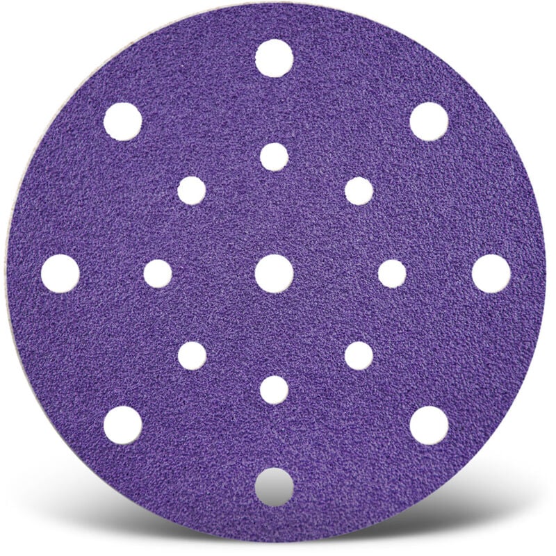 Menzer - Titanium hd Disques abrasifs auto-agrippants, 150 mm, 17 trous, p. Ponceuses excentriques, Mix céramique (Lot de 50) G60