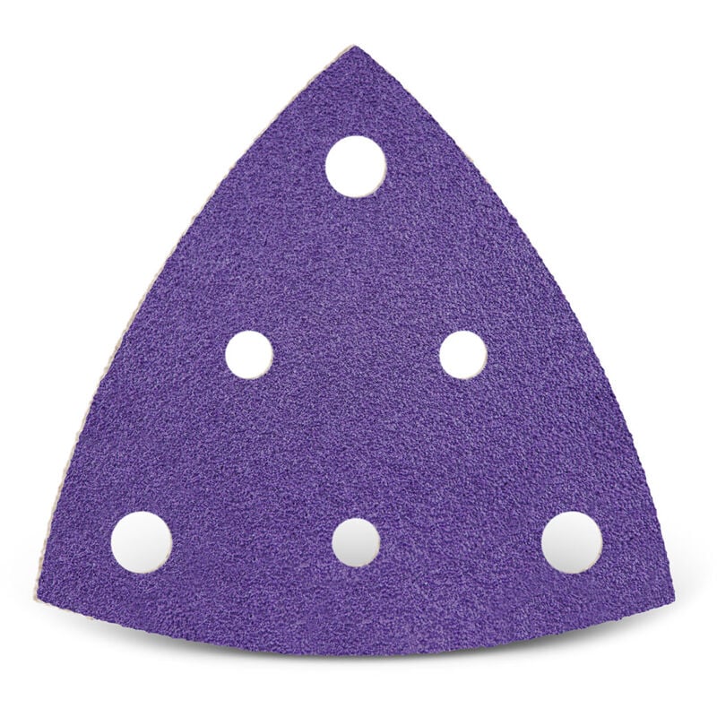 Titanium hd Feuilles abrasives auto-agrippantes, 82 mm, 6 trous, p. Ponceuses delta, Mix céramique (Lot de 50) G320 - Menzer