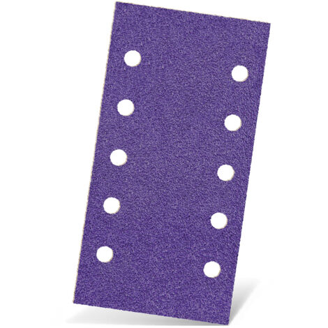 MENZER Titanium HD Klett-Schleifblätter, 230 x 115 mm, 10-Loch, f. Schwingschleifer, Keramik-Mix (50 Stk.) K80