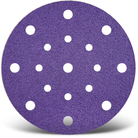 MENZER Titanium HD Klett-Schleifscheiben, 150 mm, 17-Loch, f. Exzenterschleifer, Keramik-Mix (50 Stk.) K60