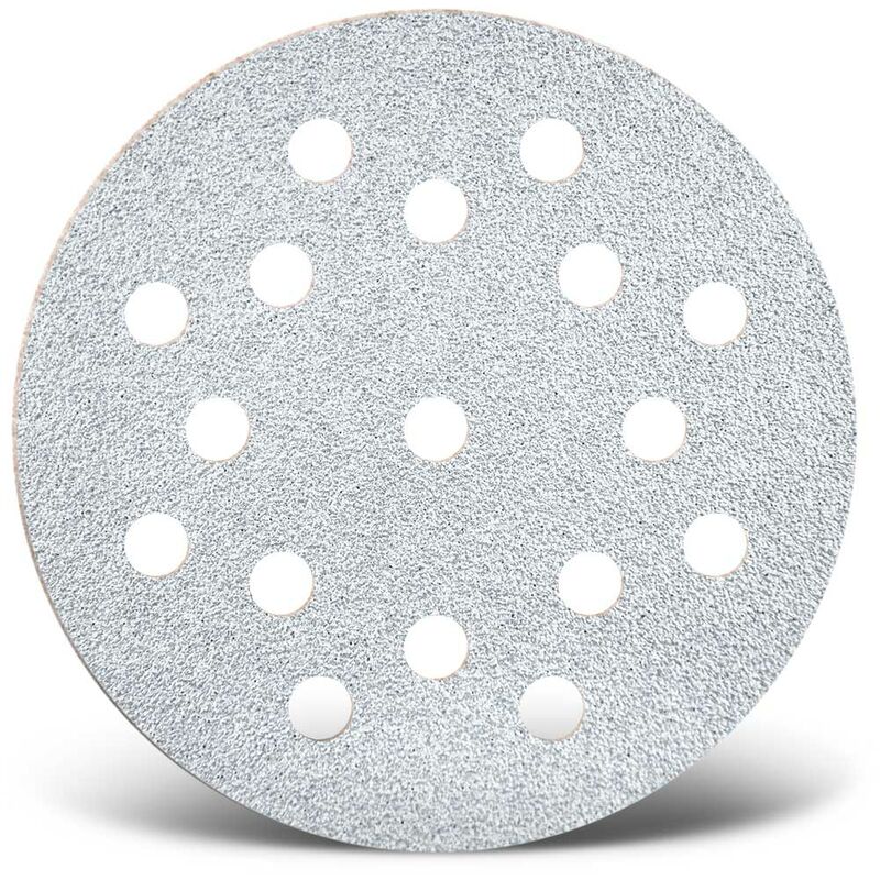 White Dischi abrasivi velcrati, 125 mm, 17 fori