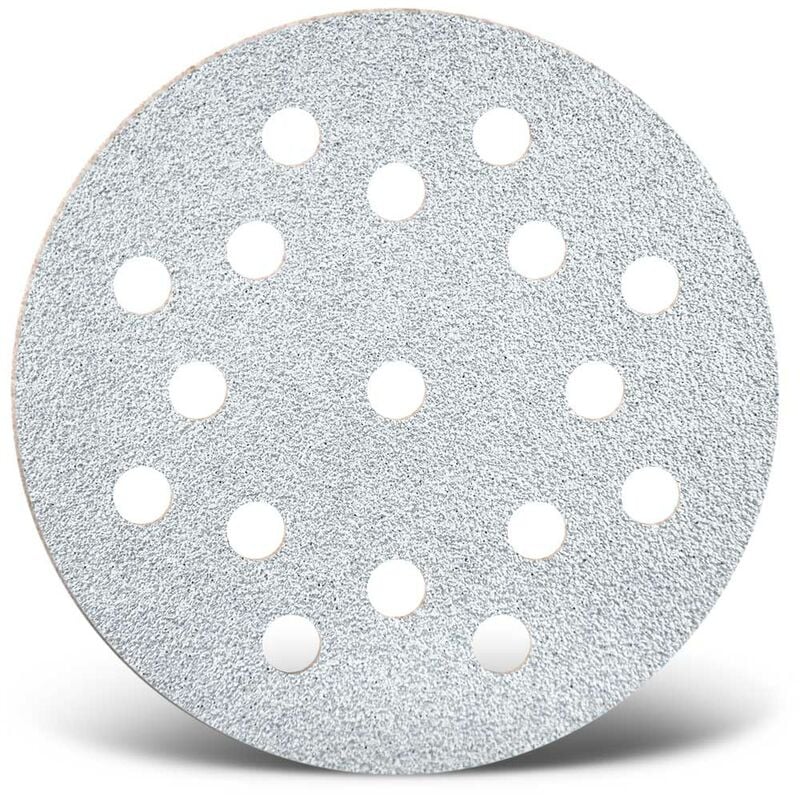 White Dischi abrasivi velcrati, 125 mm, 17 fori