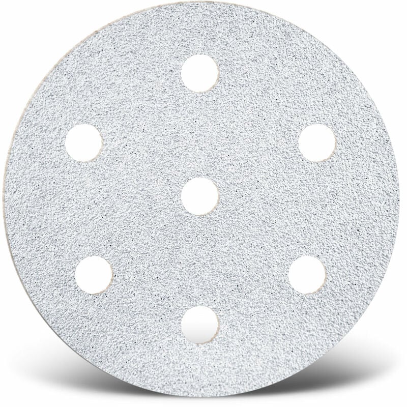 White Dischi abrasivi velcrati, 90 mm, 7 fori, p