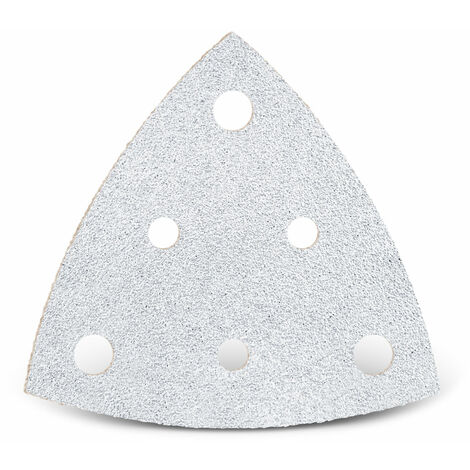 MENZER White Feuilles abrasives auto-agrippantes, 82 mm, 6 trous, p. Ponceuses delta, Corindon normal (Lot de 50) G400