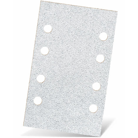 MENZER White Klett-Schleifblätter, 133 x 80 mm, 8-Loch, f. Schwingschleifer, Normalkorund (50 Stk.) K400