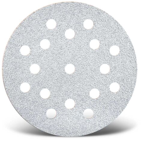 MENZER White Klett-Schleifscheiben, 125 mm, 17-Loch, f. Exzenterschleifer, Normalkorund (50 Stk.) K400