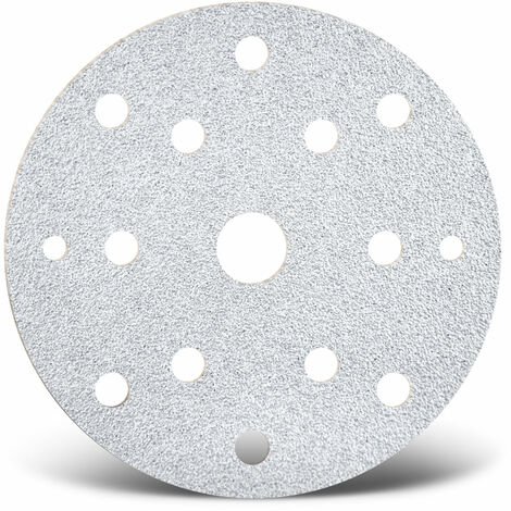 MENZER White Klett-Schleifscheiben, 150 mm, 15-Loch, f. Exzenterschleifer, Normalkorund (50 Stk.) K60