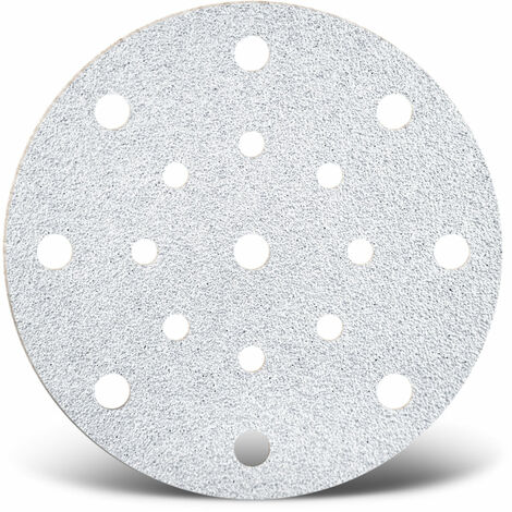 MENZER White Klett-Schleifscheiben, 150 mm, 17-Loch, f. Exzenterschleifer, Normalkorund (50 Stk.) K60