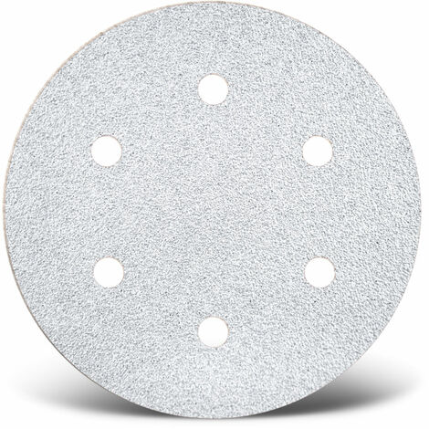 MENZER White Klett-Schleifscheiben, 225 mm, 6-Loch, f. Trockenbauschleifer, Normalkorund (25 Stk.) K180