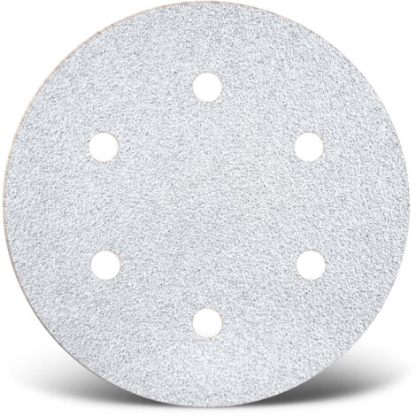MENZER White Klett-Schleifscheiben, 225 mm, 6-Loch, f. Trockenbauschleifer, Normalkorund (25 Stk.) K400